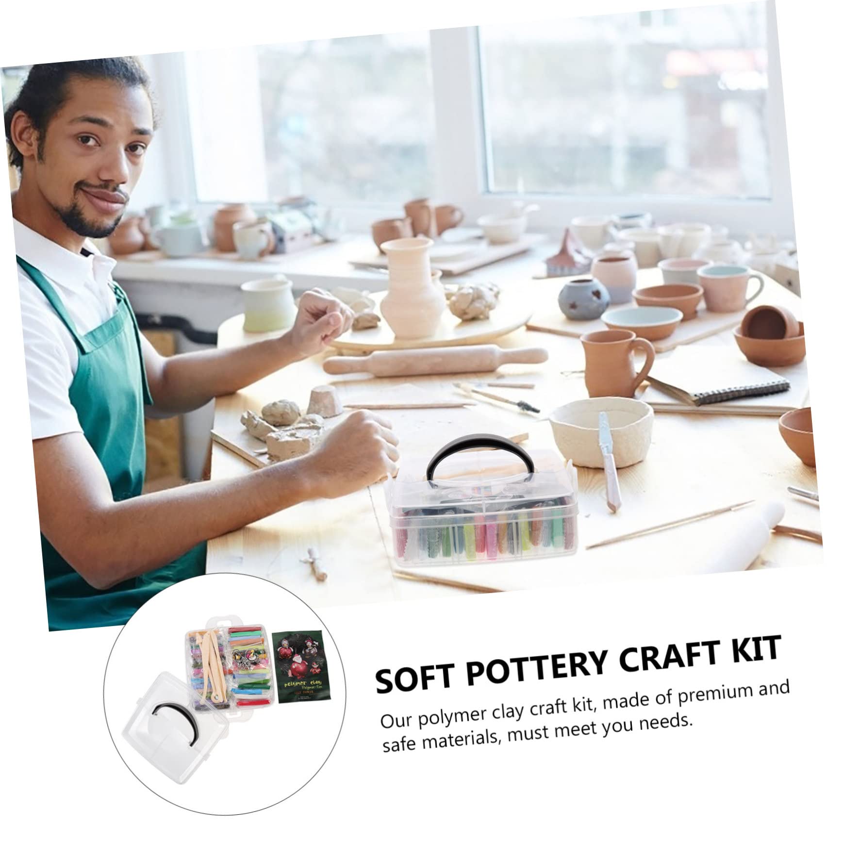 Selbstgemacht Tonmodellierset mit Polymer Clay Werkzeugen, 1 Satz