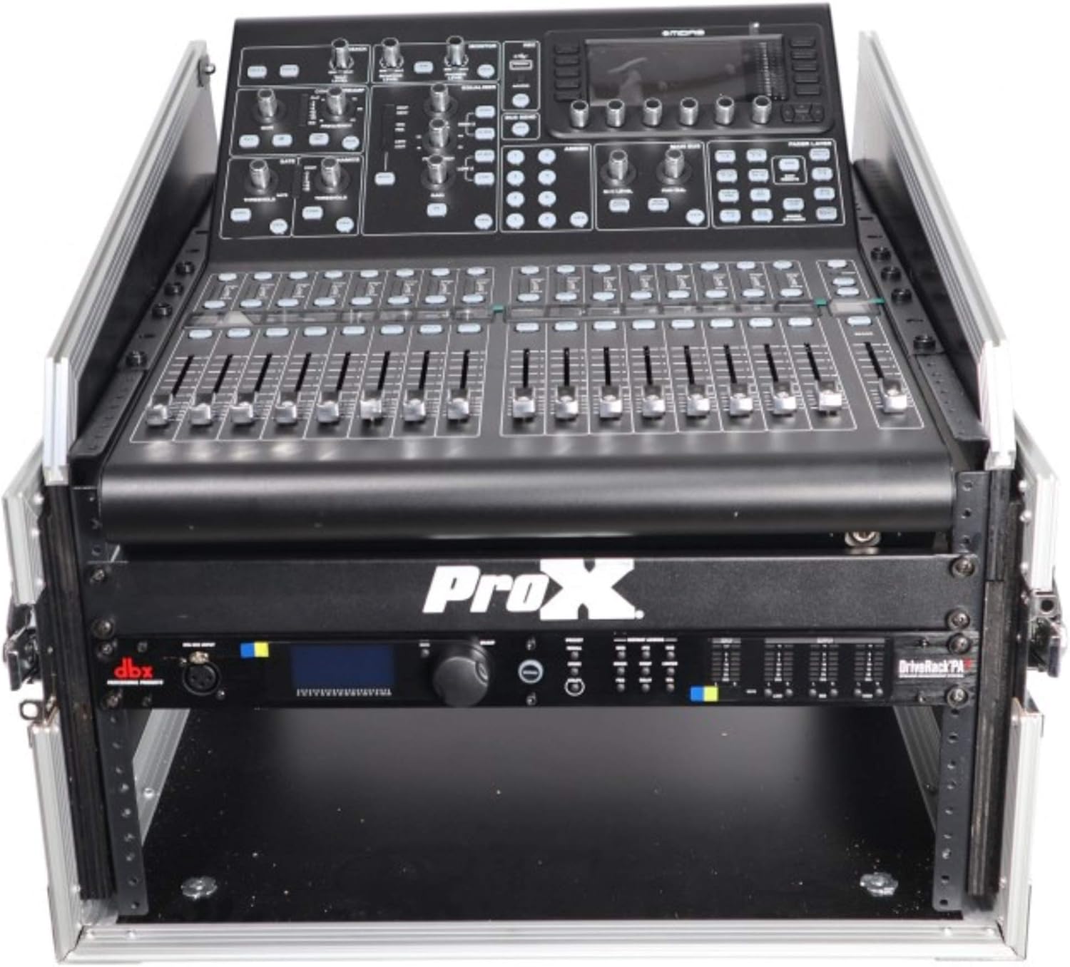 Prox Racing Parts 6 U Space Vertical 10 U Slant Top Load PRO DJ Mixer Rack Flight Road Ready Case T-6MR