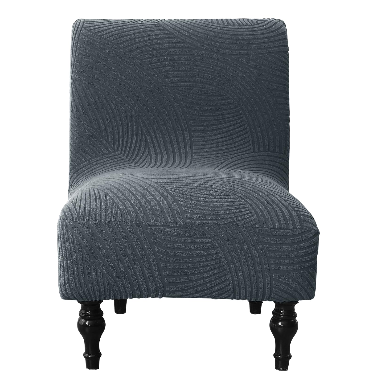 Armless Accent Chair Cover Slipcover for Living Room,Dark Gray
