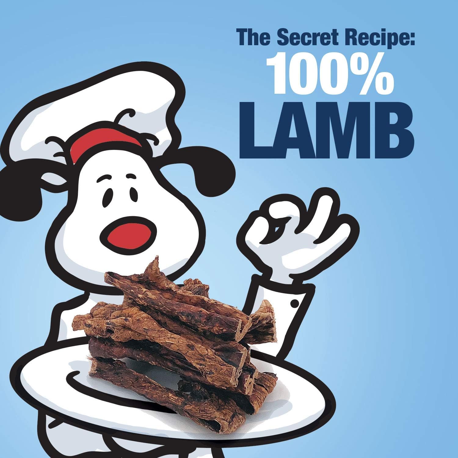 ValueBull Lamb Pizzle Sticks, 80 Count - Natural Dog Treats, Grass-Fed