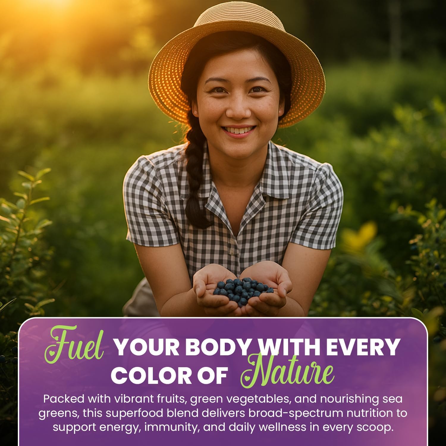 Greens+ Organic Wild Berry Superfood Powder, Antioxidant Polyphenol, Blend for Morning Kick, Energy, Vitality Boost, Nutrition, Vibrant Health, Dietary Supplement, Vegan Soy/Dairy/Gluten Free(8.46oz) - Image 4