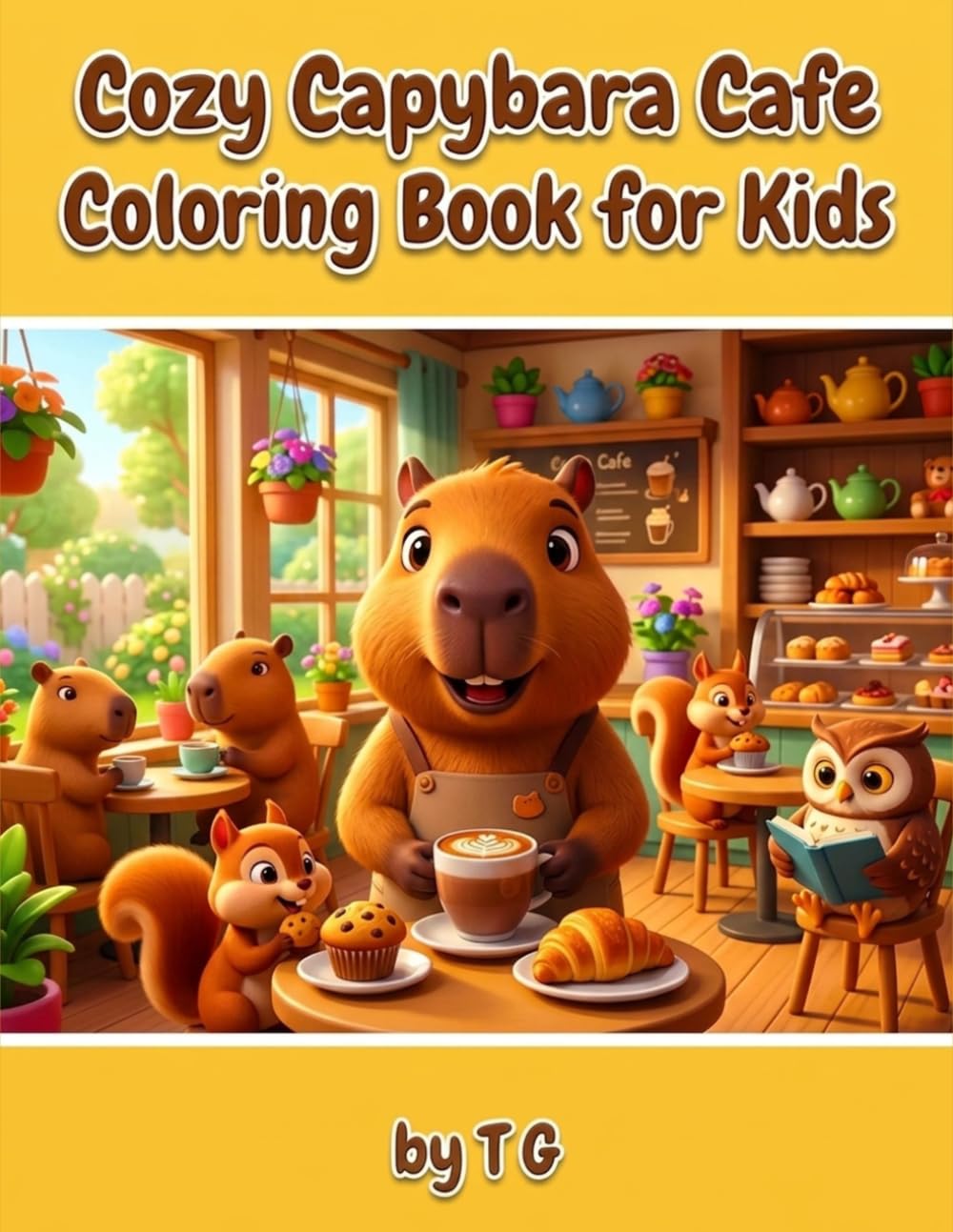 Cozy Capybara Cafe Coloring Book for Kids