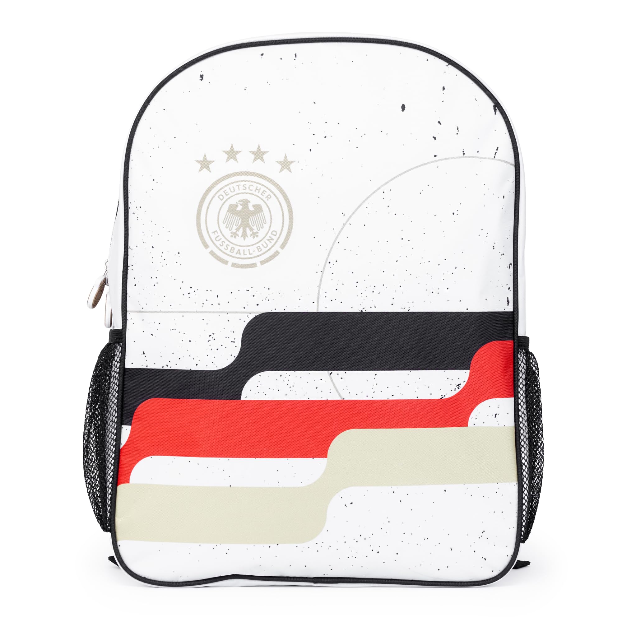 Offiziell Lizensierter DFB Rucksack – Retro-Design Fußballtasche mit Logo-Reißverschluss – Ca. 19L Kapazität Sportrucksack für Schule, Fitnessstudio & Reisen (44cm x 33cm)