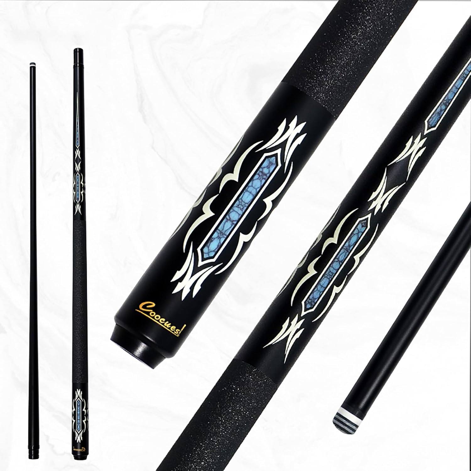 ビリヤード キュー OKHEALING 58インチ 20 oz 1/2 ジョイント カーボン