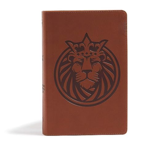 CSB Kids Bible, Lion LeatherTouch, Red Letter, Presentation Page, Study Helps for Children, Full-Color Inserts and Maps, Easy-to-Read Bible Serif Type