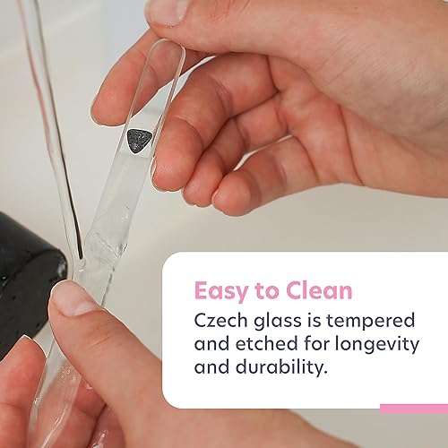 Miniatura 8 de Bona Fide Beauty Kit de uñas hecho a mano de vidrio checo superior, regalo perfecto para adolescentes, juego de regalo de 4 piezas en color