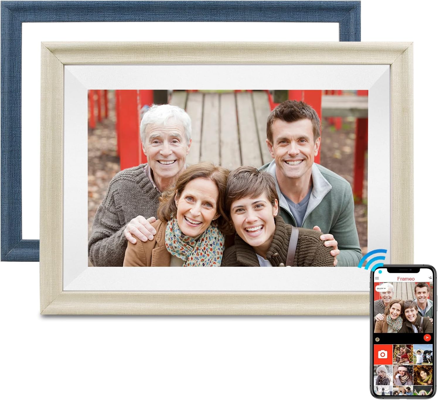 Frameo Digital Photo Frame,8 inch Touch Screen,HD Display
