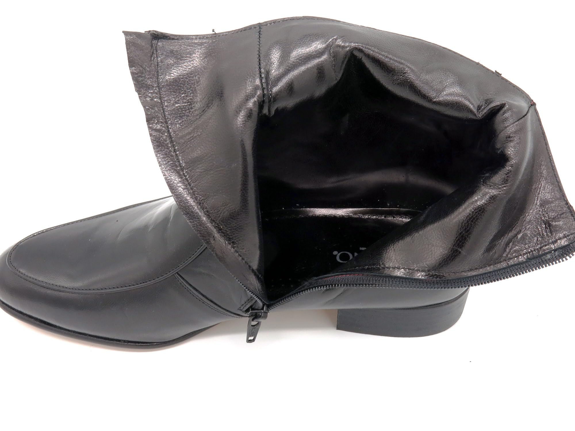 Botas de hombre Zapatos de negocios con suela de cuero Botines con cremallera