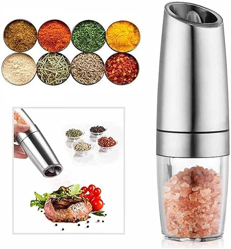 Miniatura 2 de Molinillo eléctrico automático de pimienta, molinillo de especias de inducción por gravedad, molinillo de pimienta, juego de molinillo de sal y