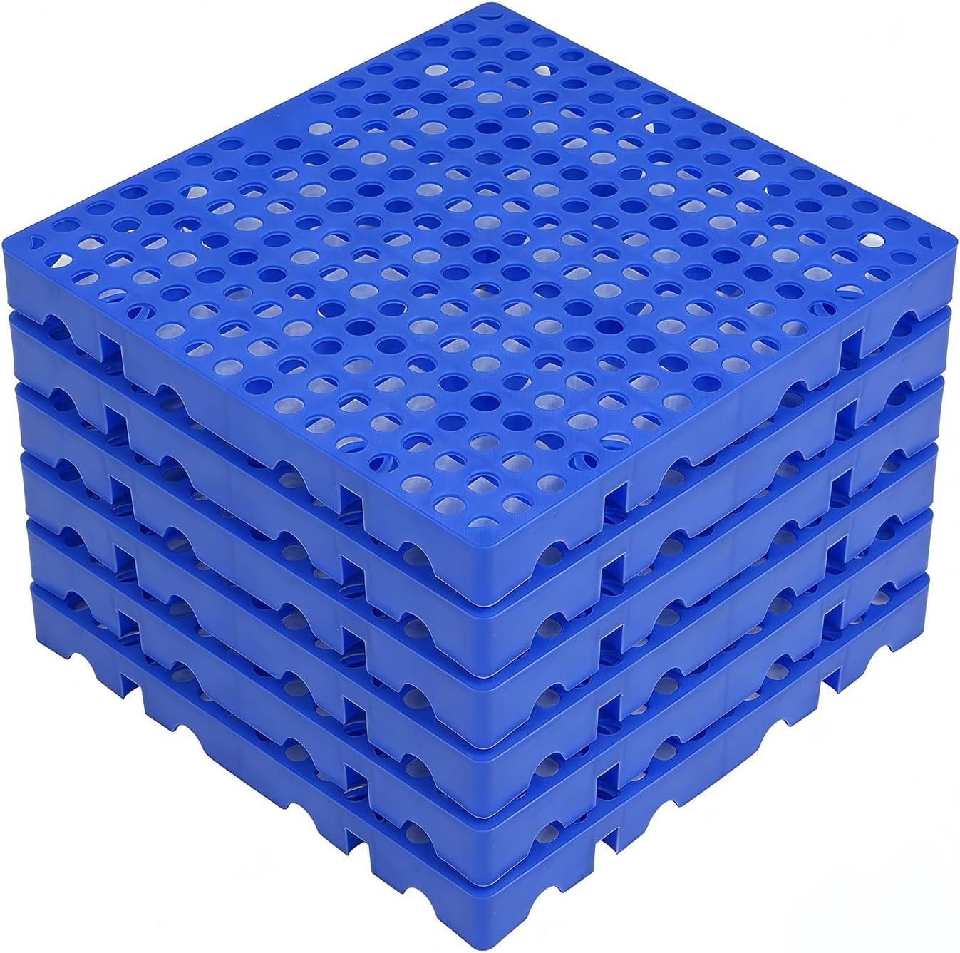 6 Pcs Plastic Pallet Breathable Grid Floor Pallet Interlocking Grids Storage Pad for Supermarket Warehouse Garage Basement(30x30x3cm)