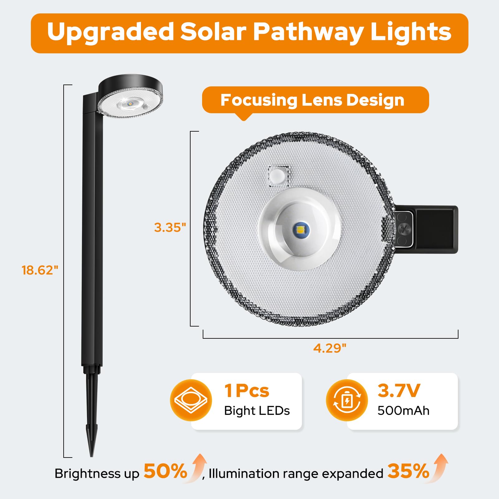 NIORSUN Solarlampen für Außen Garten, 12 Stück Hellere Solarleuchten für Außen mit 3 Farbtemperaturen, IP65 Wasserdicht Solar Gartenleuchten für Weg Rasen Gehweg Blumenbeet und Gartendeko