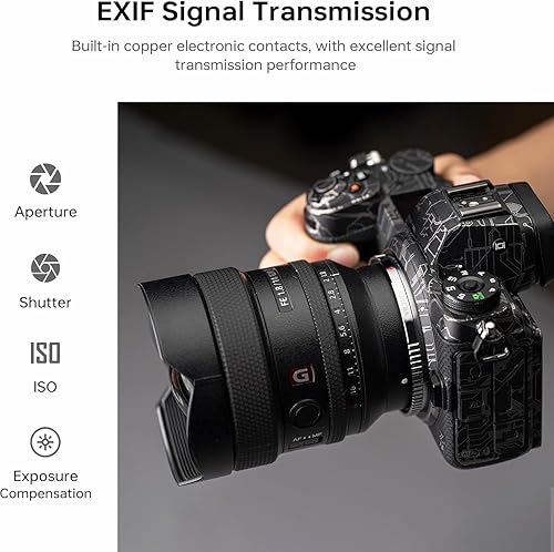 Miniatura 4 de Adaptador de lente de montaje E-Z, lente de montaje E a cámara de montaje en Z, adaptador de lente de enfoque automático compatible con lente Sony