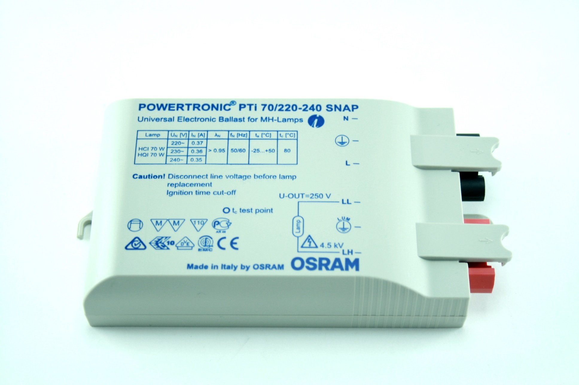 OSRAM Powertronic PTi 70 SNAP 70/220-240 MH Vorschaltgerät, 70 W, Metalldampflampe