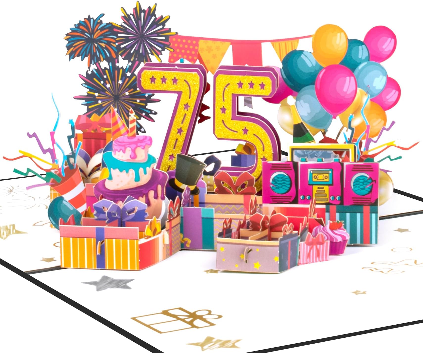 Geburtstagskarte Zum 75. 3d Blume Pop Up Geburtstag Karte Grußkarten