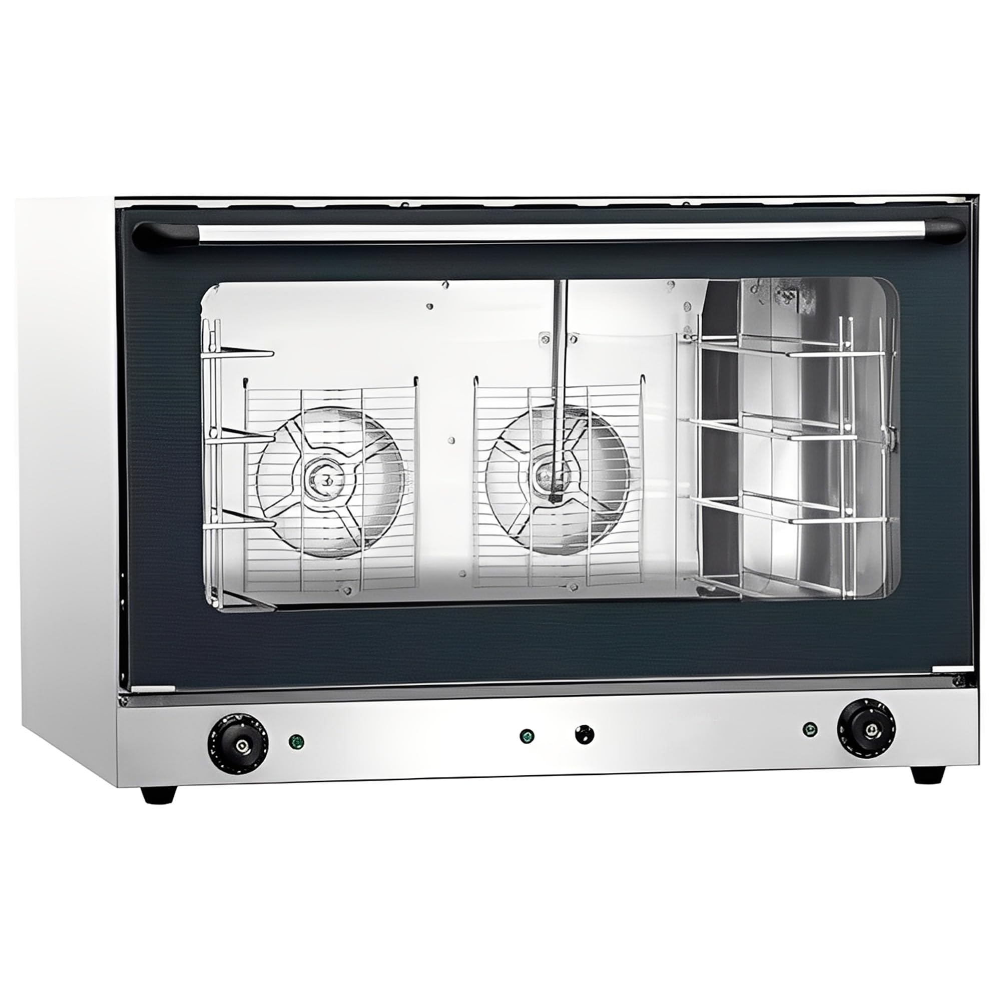 MBH - Forno elettrico industriale a convezione 60x40 per la ristorazione e la panificazione. Forno professionale per pane con 4 teglie da 60x40 cm per prodotti da forno e pasticceria.