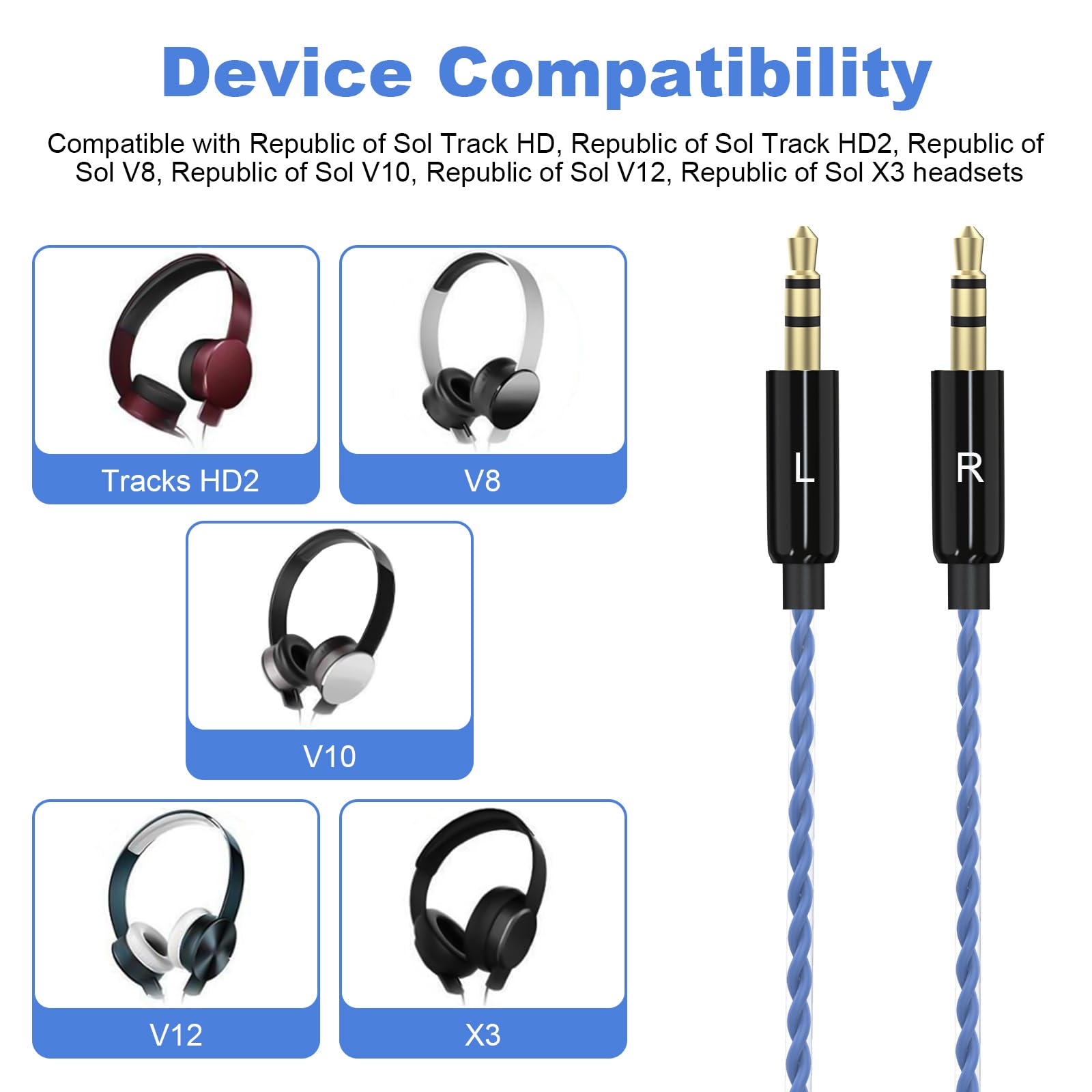 Amazon.com: Sol Republic Cable Compatible with Sol Republic Tracks