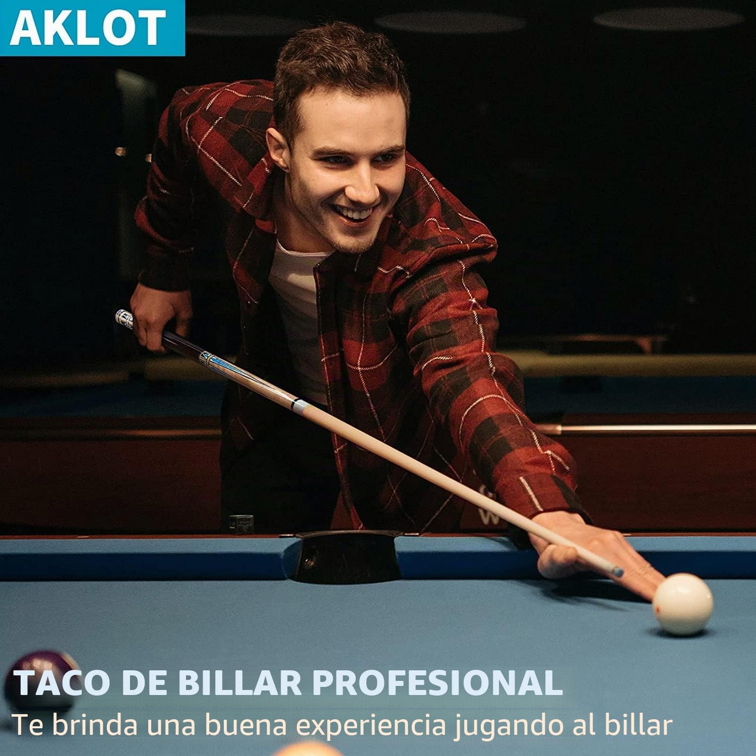 AKLOT Taco de Billar, Juego de Tacos de Billar de 58 Pulgadas, Palo de Billar de Madera de Arce Canadiense, Palos de Billar para Jugadores Profesionales de Billar de 18, 19, 20, 21 onzas(510-595g)