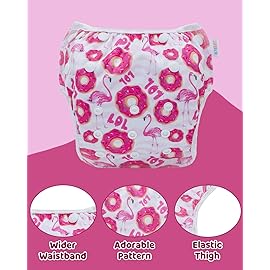 ALVABABY Large Cloth Swim Diaper 3pcs Baby/Toddler/Infant Snap Reusable Adjustable Swimming Diaper Baby Boy and Girl 3ZSWY62A