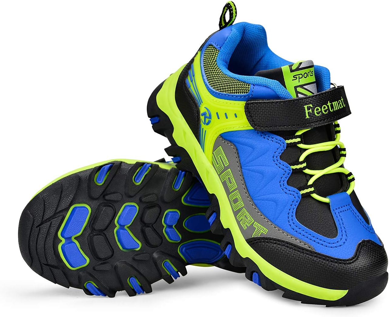 Feetmat Boys Hiking Shoes Waterproof Kids Sneaker 12.5 Little Kid Black/Blue