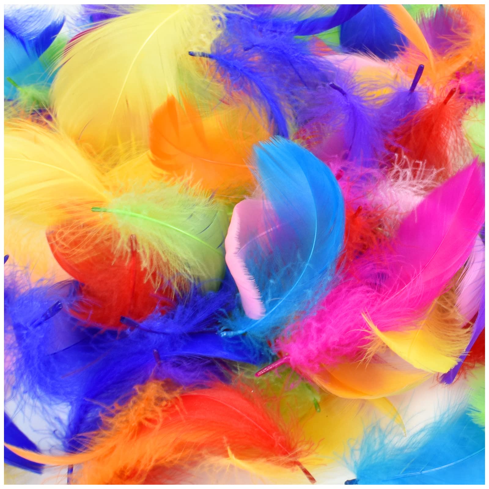 100 Plumes Colorées Pour DIY - 12 Cm - Décoration Mariage, Masques, Attrape-Rêves, Costumes