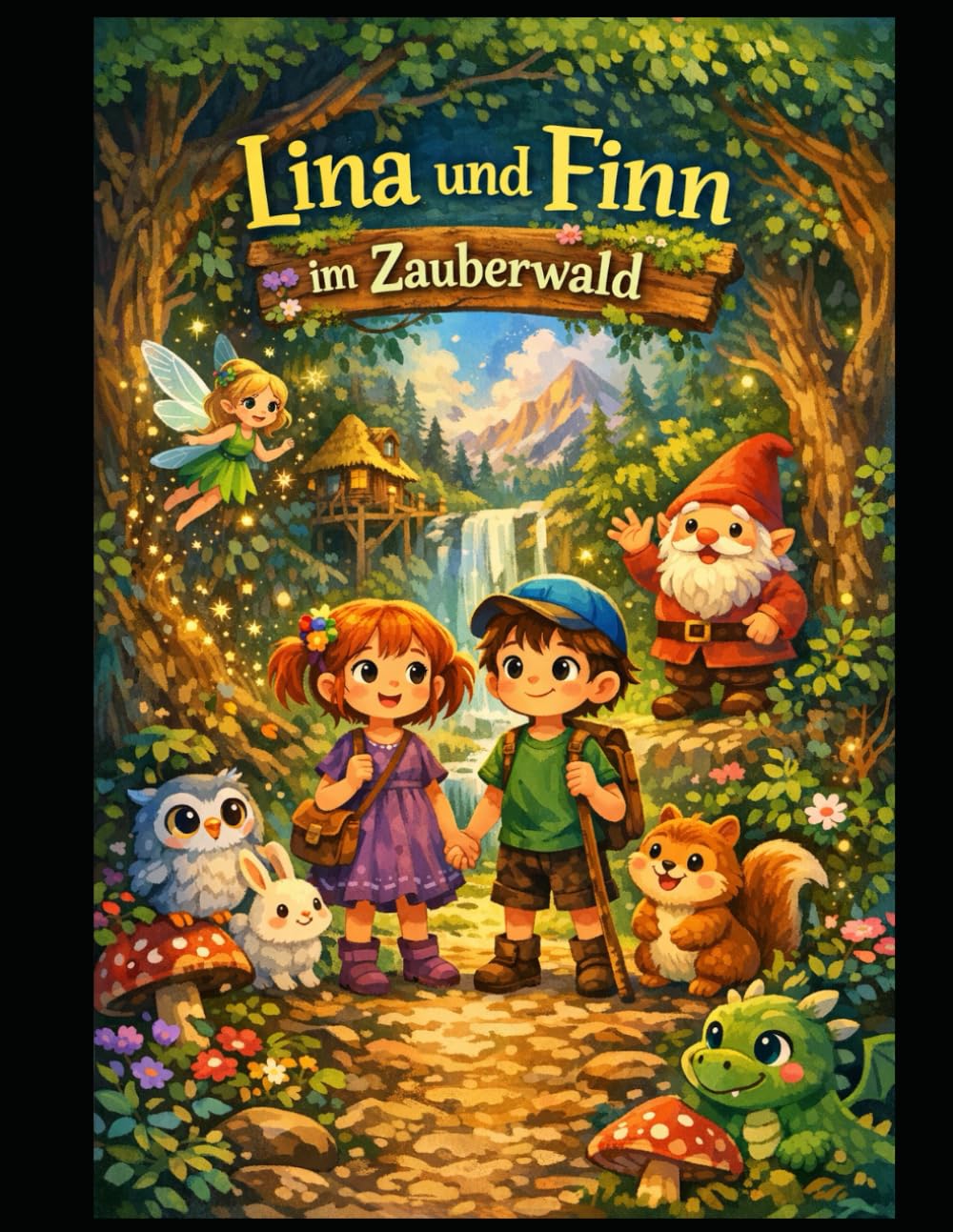 Zauberwald – Mein magisches Ausmalbuch: Für Kinder von 5–8 Jahren | Mit Feen, Einhörnern und Waldtieren
