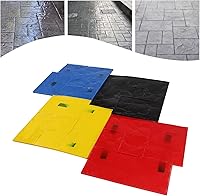 Vista 3 de Juego de 4 alfombrillas de textura de hormigón, panel de pared 3D de ladrillo de cemento F-aux, diseño interior/exterior, decoración de paneles