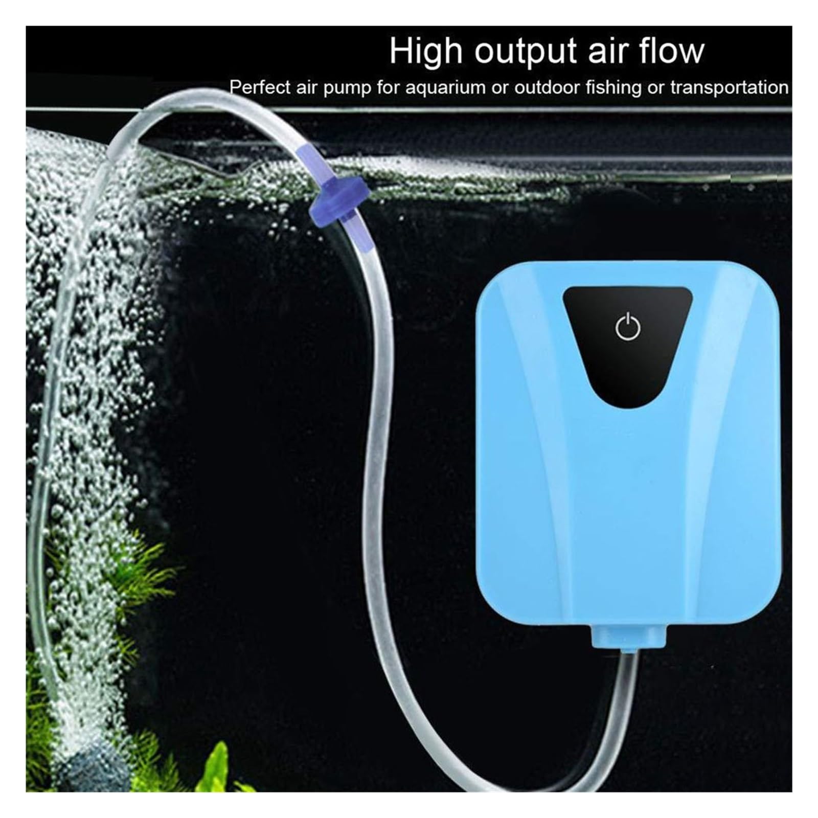 Bomba de aire de acuario ahorradora de energía de 5V/1A, oxigenador de energía Solar, bomba de oxígeno de agua, aireador de estanque, bomba de aire de acuario