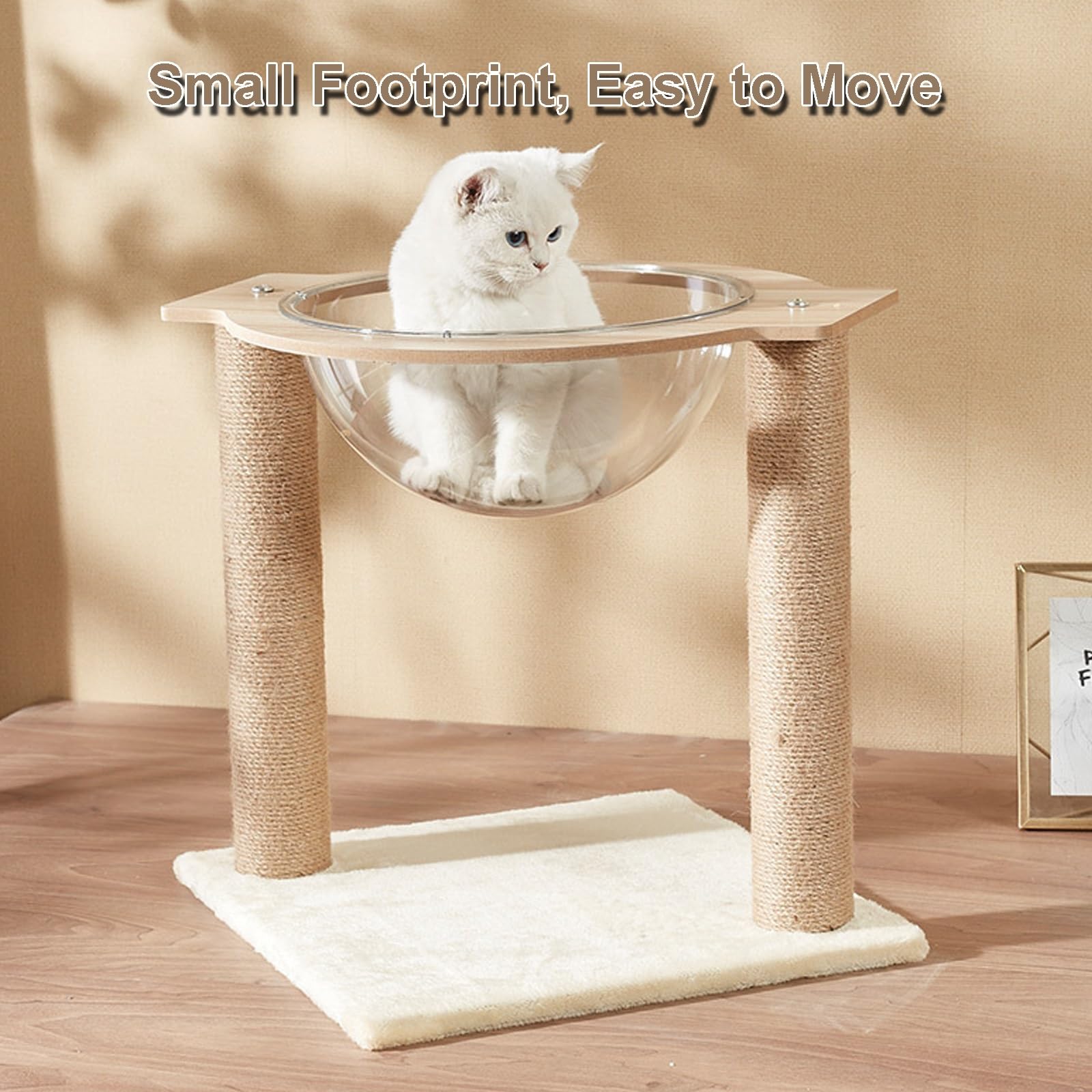 Floor To Ceiling Cat Tree Tier Wood Cat Tree With Sisal Hemp