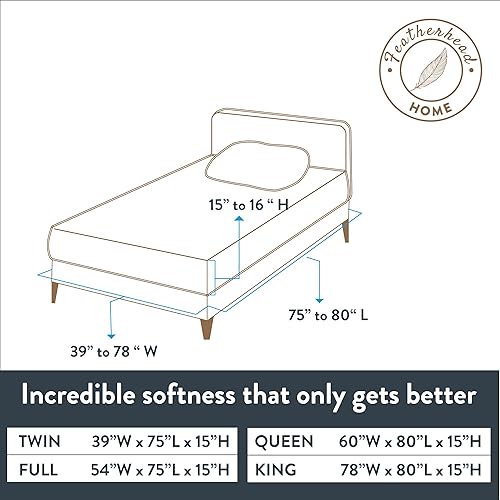 Miniatura 7 de Featherhead Juego de sábanas de franela 100 % algodón, 4 piezas, tamaño matrimonial, beige, doble cepillado para mayor suavidad, cálido y