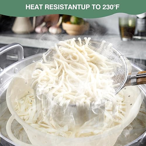 Miniatura 7 de Kkioiome Coladores y coladores, colador plegable de silicona para fregadero, 13 pulgadas, coladores y coladores para cocina, escurridor grande para