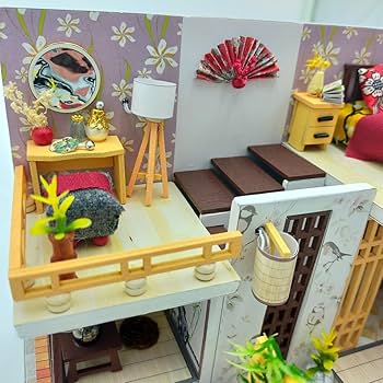 ハンドメイドミニチュアハウス和風コンコンブル Amazon | moin moin 1/24 ドールハウス ミニチュア 手作りキット
