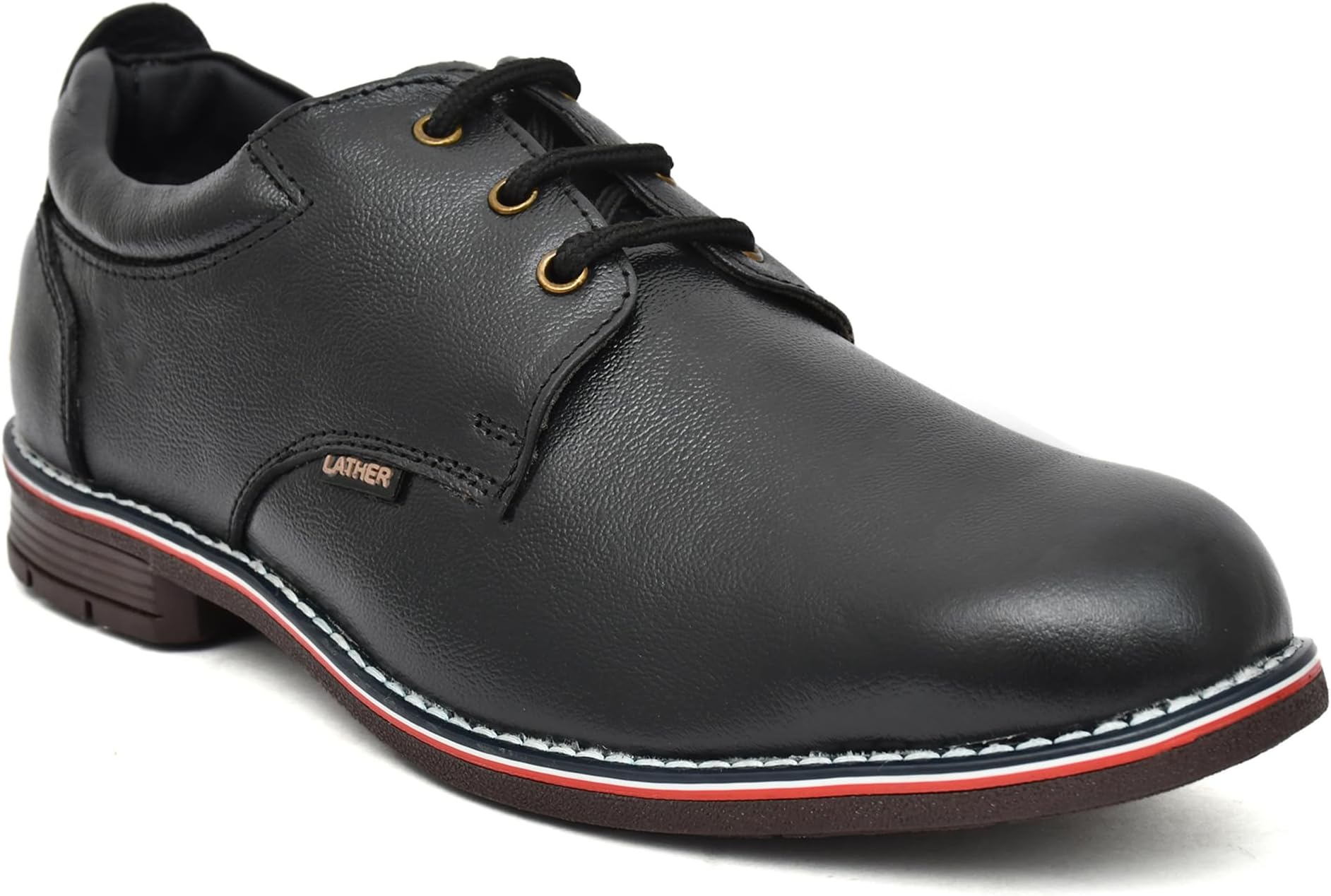 Steel Toe Safety Shoes |Leather Shoes |Formal Look- Heavy Duty Work Safety Shoes with Slip Resistant Outsole (Black,)