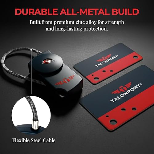 Miniatura 2 de Cerraduras de equipaje sin llave, aprobadas por la TSA, no necesita combinación, llaves de tarjetas de por vida, cerradura de maleta de metal