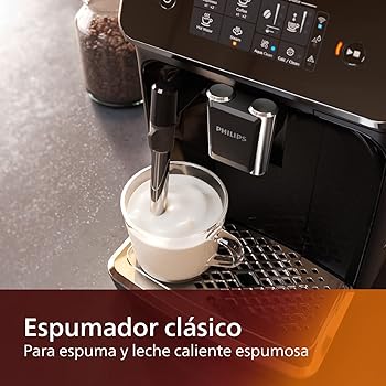 Serie 2200 Cafetera Superautomática - Wi-Fi Integrado, Control con App, Espumador de Leche Clásico, Pantalla Táctil Intuitiva, Negro Mate (EP2520/10)3