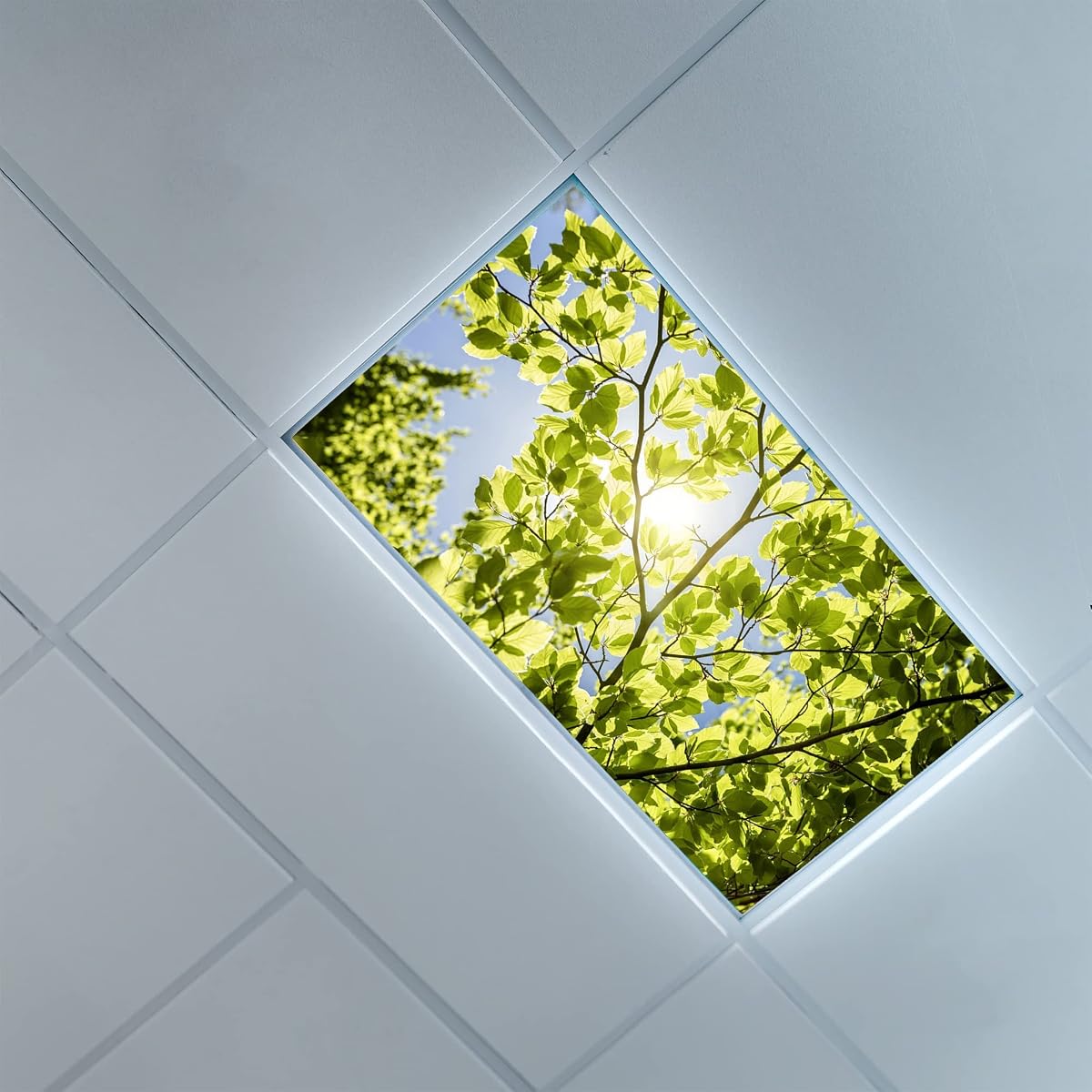 Lorougei Fluorescent Light Cover Decorative Ceiling Light Filters,Leaves