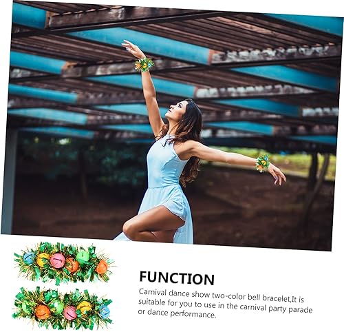 Miniatura 3 de NOLITOY 6 pulseras de baile de plástico para juegos de música, juguetes de natividad para cascabel, pulsera de Navidad, campanas de muñeca, pulseras