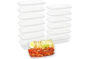 30-Pack Clear Plastic Food Storage Containers with Lids