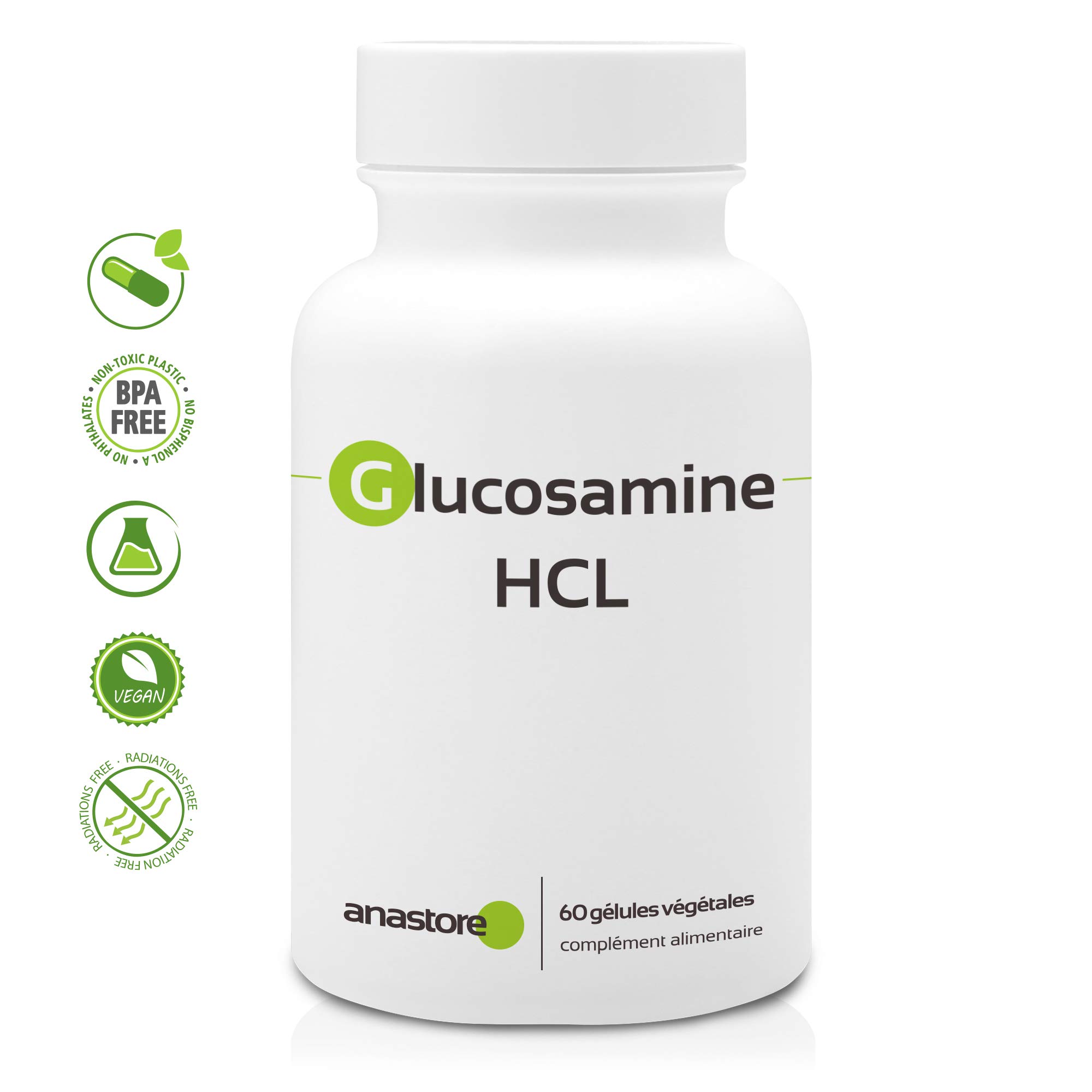 GLUCOSAMINE HCL * PACK 3+1 GRATUIT * 500 mg / 240 gélules * Anti-inflammatoire, Articulations (inflammation) * Garantie Satisfait ou Rembours * Fabriqué en France