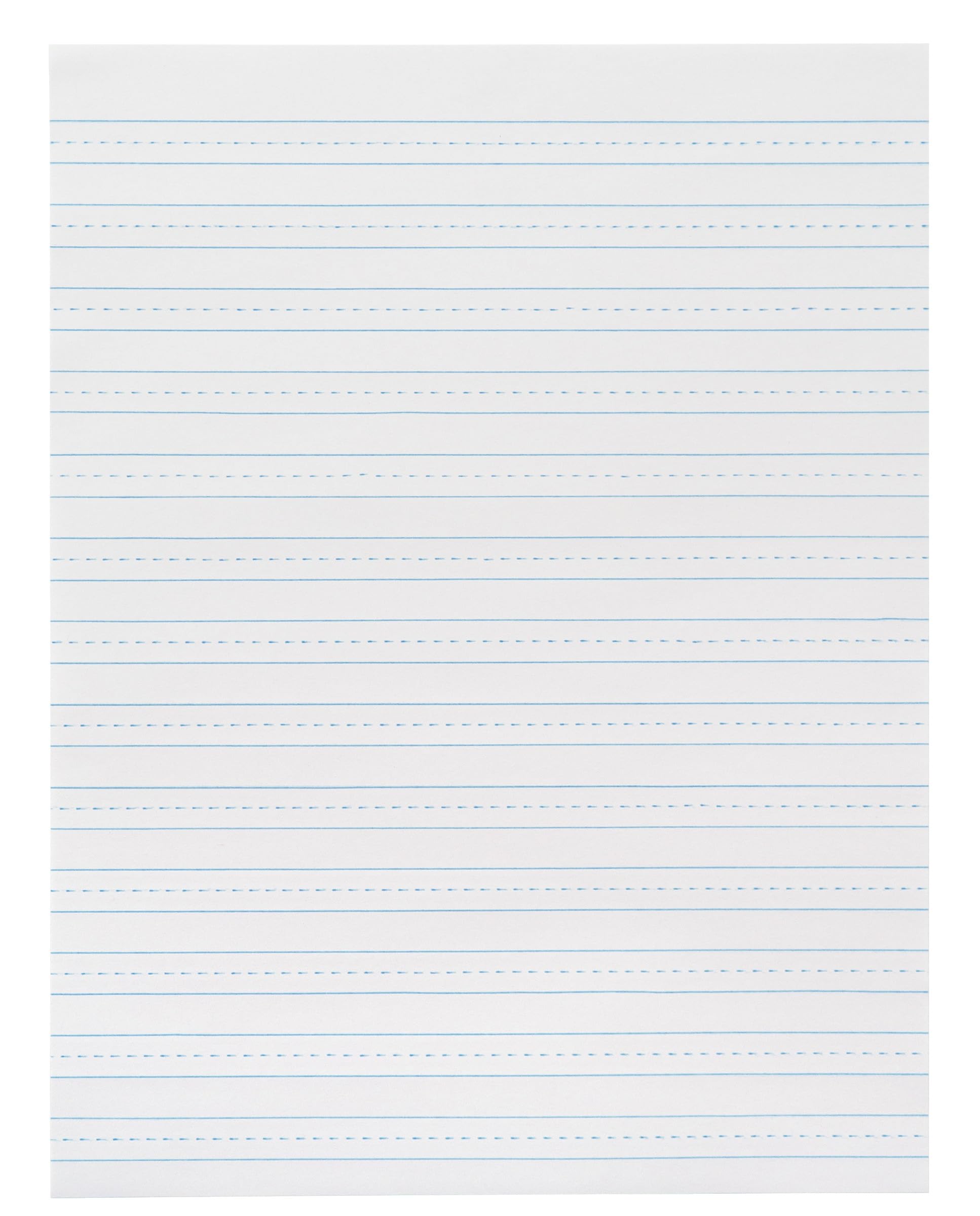 School Smart Skip-A-Line Filler Paper, Un-punched, No Margin, 8 x 10-1/2 Inches, 200 Sheets, White - 087152