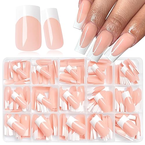 240pc French Tip Press on Nails Medium Fake Nails with