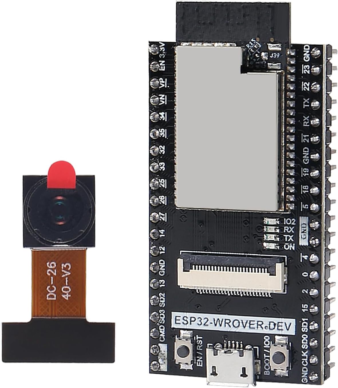 AITRIP AITRIP 1 PCS ESP32 ESP32-WROVER Board with Camera WiFi & Bluetooth Development Board Compatible with Arduino IDE (programing Languages Including C and MicroPython.)