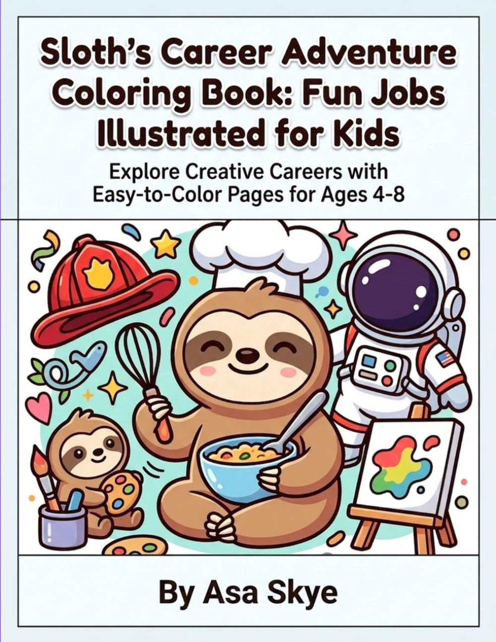 Sloth's Career Adventure Coloring Book: Fun Jobs Illustrated for Kids: Explore Creative Careers with Easy-to-Color Pages for Ages 4-8