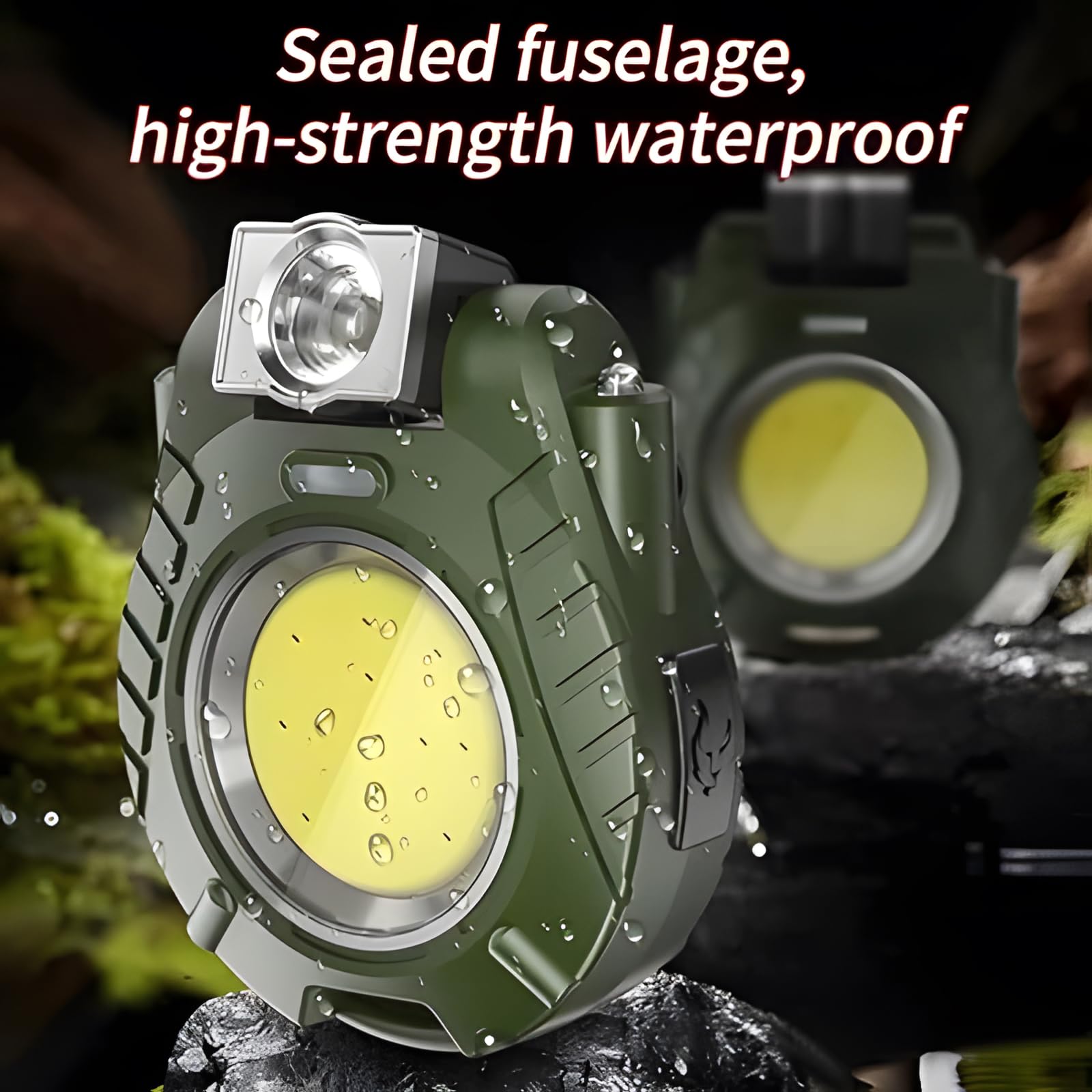 Multifunctional Mini Headlamp, Versatile Flashlight, Black Technology Hat Clip Light with Rechargeable, Waterproof and Bottle Opener Design - Ideal for Night Fishing, Camping, Outdoor Work (2PCS)