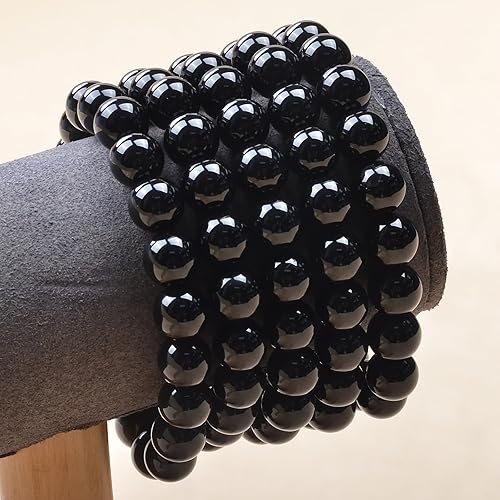 Vista 62 de MASSIVE BEADS Pulsera elástica de yoga hecha a mano con piedra natural, cristal curativo, energía, regalos para adultos unisex de 0.157 in, 0.236