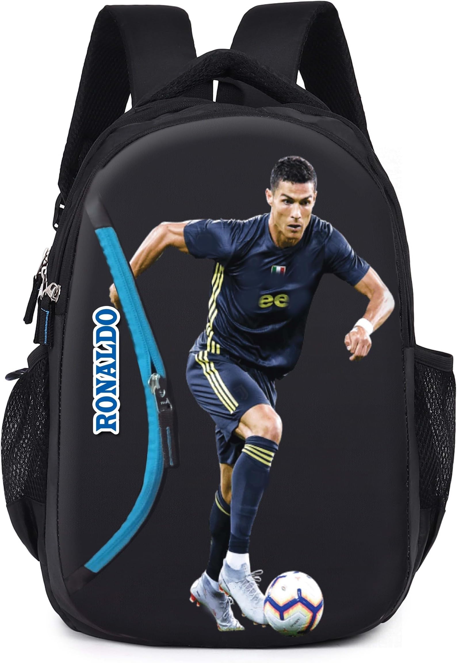 Ronaldo School Bag 18 Inch Cristiano Printed Travel Daytrip Office College Unisex Casual Backpack Multi-Purpose Bag