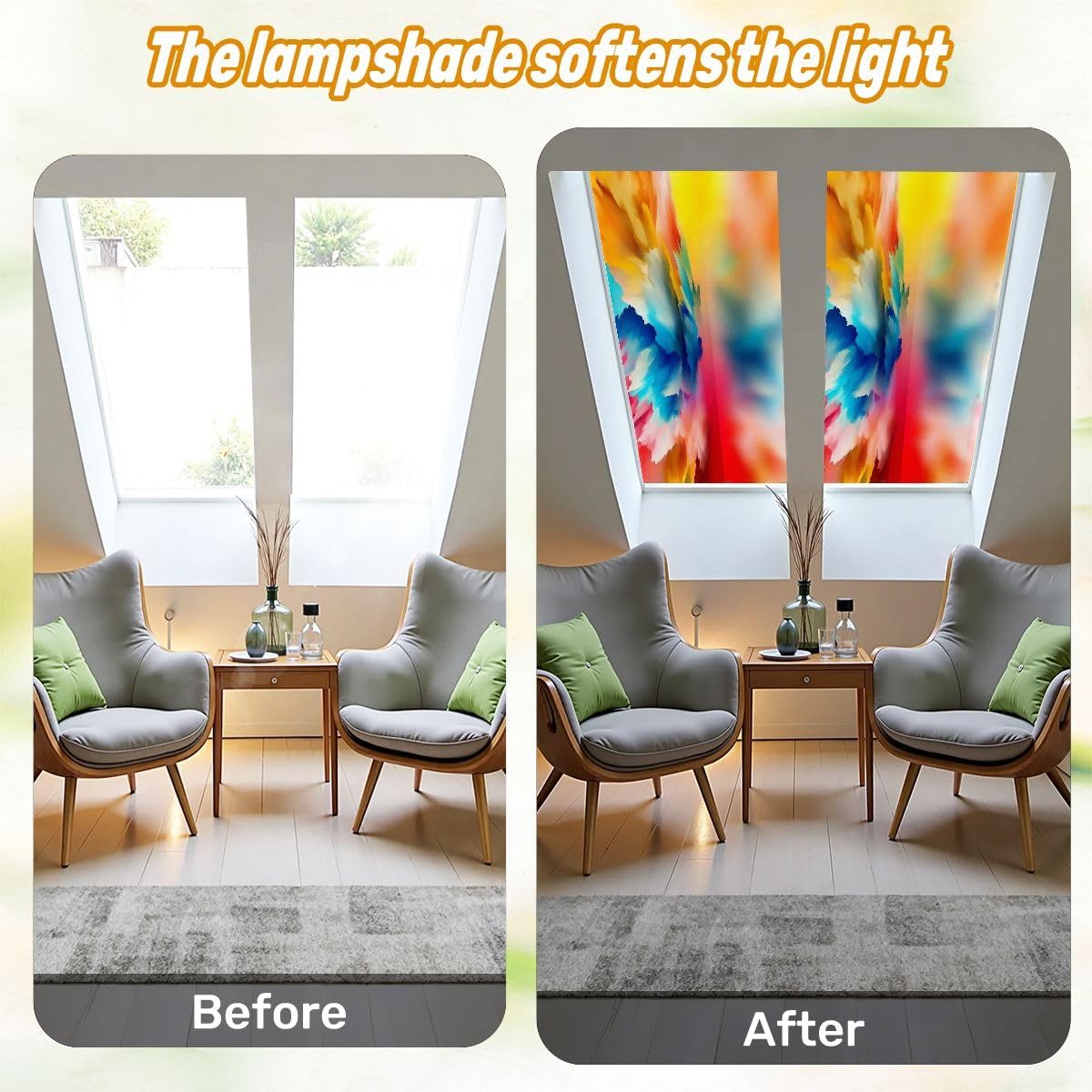 Fluorescent Light Covers for Ceiling Lights Landscape Surreal Lake Magical Abstract World 3D Easy to Install Magnetic Light Filter for Classroom Office Hospitals School Home Decor