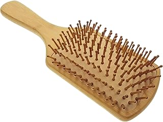 فرشاة غلوبينغ - فرشاة شعر خشبية طبيعية من قطعة واحدة لتدليك فروة الرأس وتعزيز الدورة الدموية ودعم العناية بالشعر الرقيق