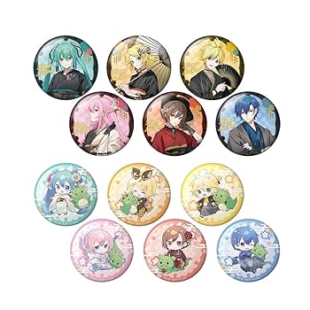 初音ミク 缶バッジ セット ０ 初音ミク 缶バッジセット Art by 胡麻乃りお【@Loppi・HMV限定