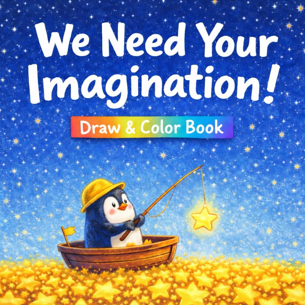 We Need Yor Imagination!: Draw & Color Book (A Book You Complete with Your Imagination and Creativity)