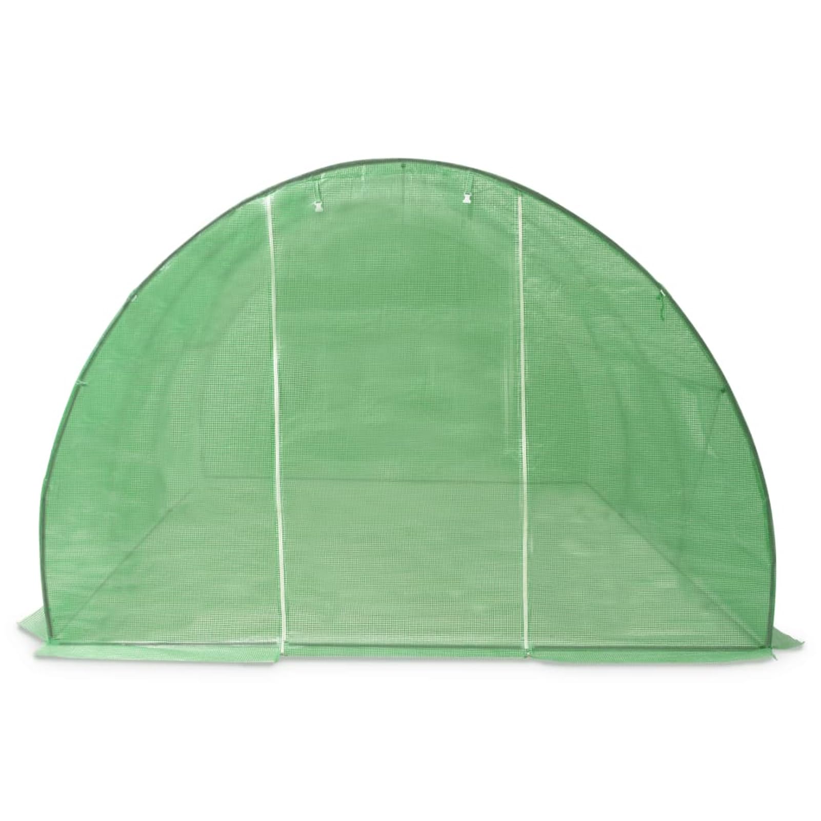 Szklarnia 450 x 300 x 200 cm – 13,5 m², duży domek na rośliny z siatki PE 140 g/m² i ocynkowanej stali, zielona, z okienkami wentylacyjnymi, do uprawy warzyw i owoców
